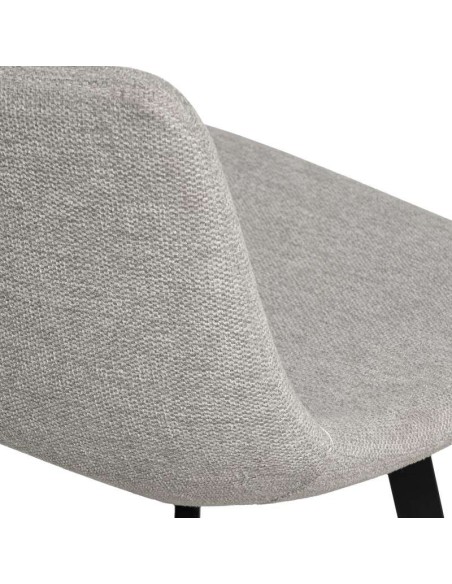 Taburete Alto TEHUV 75,5 cm, Textil Gris Claro / Metal. Vackart