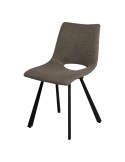 Silla Tapizada NUEG, Metal / Textil Taupé