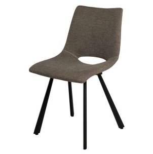 Silla Tapizada NUEG, Metal / Textil Taupé - Vackart. Las más originales y exclusivas sillas de diseño nórdico en Vackart, tu tienda de diseño online.