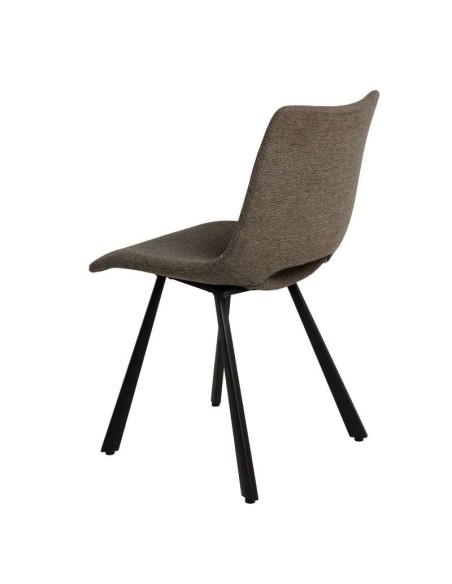 Silla Tapizada NUEG, Metal / Textil Taupé - Vackart