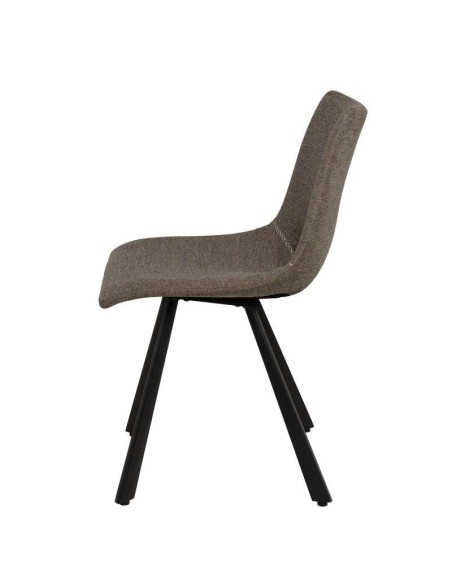 Silla Tapizada NUEG, Metal / Textil Taupé - Vackart