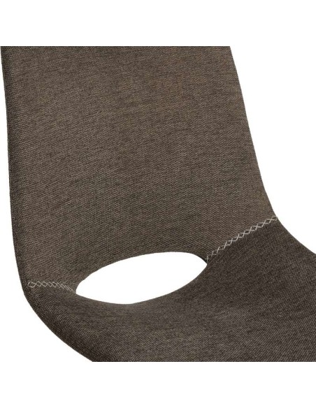 Silla Tapizada NUEG, Metal / Textil Taupé - Vackart