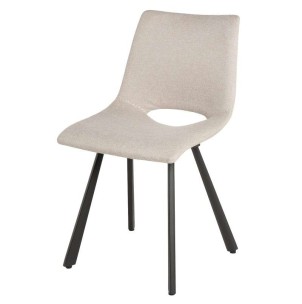 Silla Tapizada NUEG, Metal / Textil Beige - Vackart. Las más originales y exclusivas sillas de diseño nórdico en Vackart, tu tienda de diseño online.