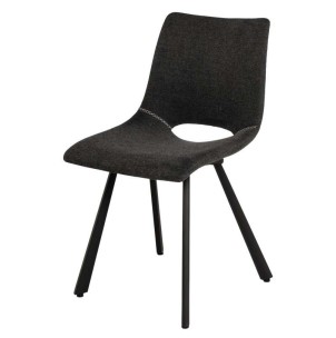 Silla Tapizada NUEG, Metal / Textil Gris Oscuro - Vackart. Las más originales y exclusivas sillas de diseño nórdico en Vackart, tu tienda de diseño online.