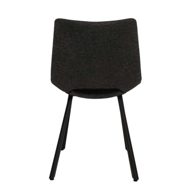 Silla Tapizada NUEG, Metal / Textil Gris Oscuro - Vackart