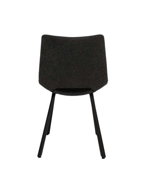 Silla Tapizada NUEG, Metal / Textil Gris Oscuro - Vackart
