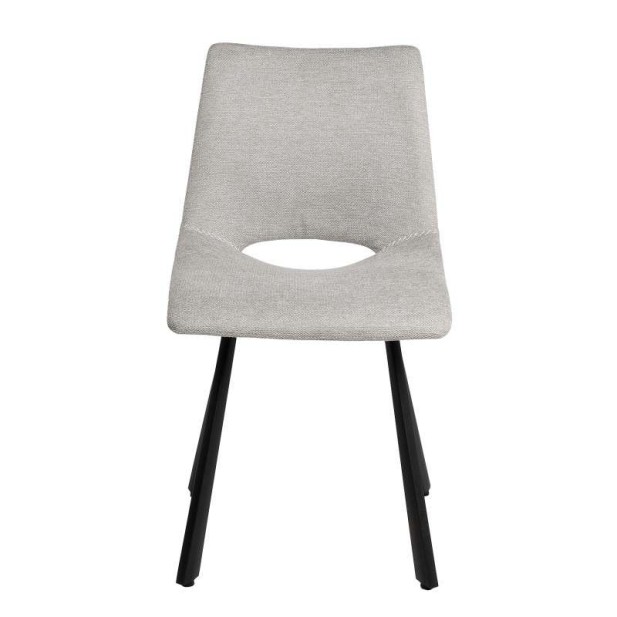 Silla Tapizada NUEG, Metal / Textil Gris Claro - Vackart