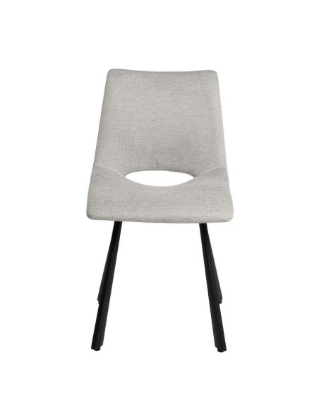 Silla Tapizada NUEG, Metal / Textil Gris Claro - Vackart