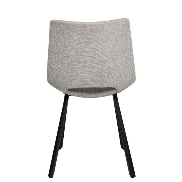 Silla Tapizada NUEG, Metal / Textil Gris Claro - Vackart