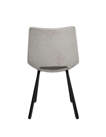 Silla Tapizada NUEG, Metal / Textil Gris Claro - Vackart