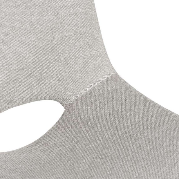 Silla Tapizada NUEG, Metal / Textil Gris Claro - Vackart