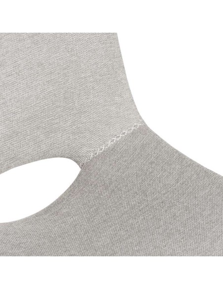 Silla Tapizada NUEG, Metal / Textil Gris Claro - Vackart