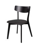 Silla MØRK, Madera / Textil Negro