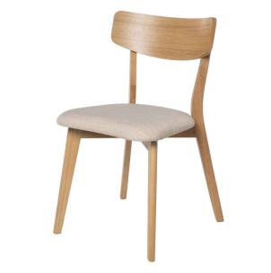 Silla MØRK, Madera Natural / Textil Beige - Vackart. Las más originales y exclusivas sillas de diseño nórdico en Vackart, tu tienda de diseño online.