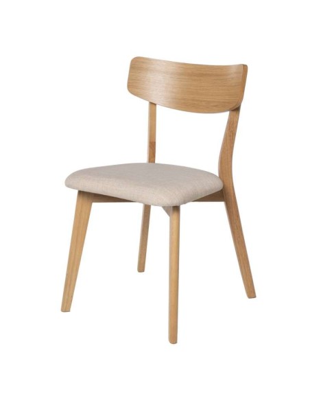 Silla MØRK, Madera Natural / Textil Beige - Vackart