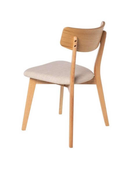Silla MØRK, Madera Natural / Textil Beige - Vackart
