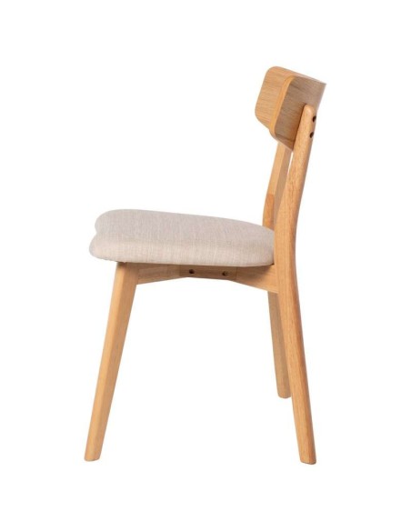 Silla MØRK, Madera Natural / Textil Beige - Vackart