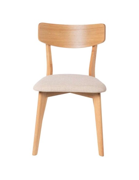 Silla MØRK, Madera Natural / Textil Beige - Vackart