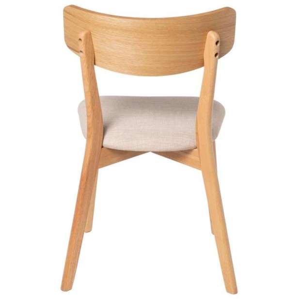 Silla MØRK, Madera Natural / Textil Beige - Vackart Silla MØRK, Madera Natural / Textil Beige - Vackart