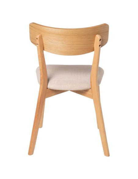 Silla MØRK, Madera Natural / Textil Beige - Vackart