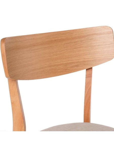 Silla MØRK, Madera Natural / Textil Beige - Vackart