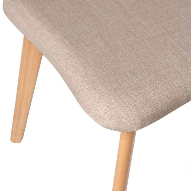 Silla MØRK, Madera Natural / Textil Beige - Vackart Silla MØRK, Madera Natural / Textil Beige - Vackart