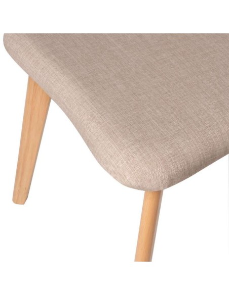 Silla MØRK, Madera Natural / Textil Beige - Vackart