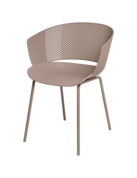 Silla RUMMELS, Polipropileno / Metal Beige - Vackart