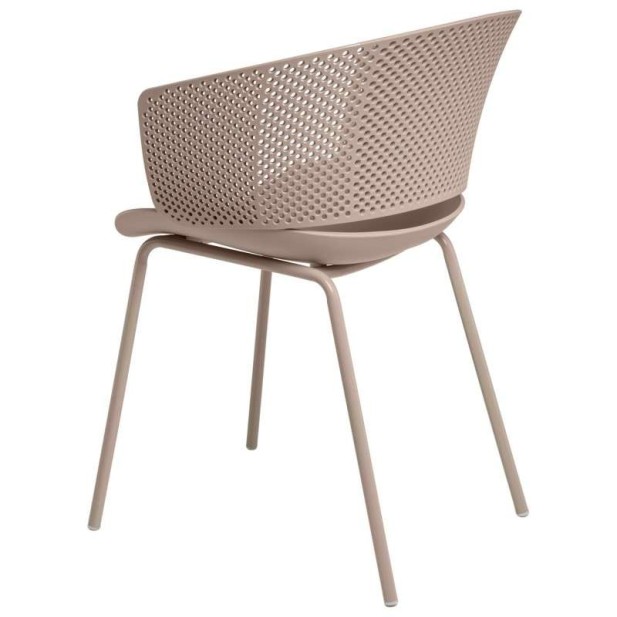 Silla RUMMELS, Polipropileno / Metal Beige - Vackart