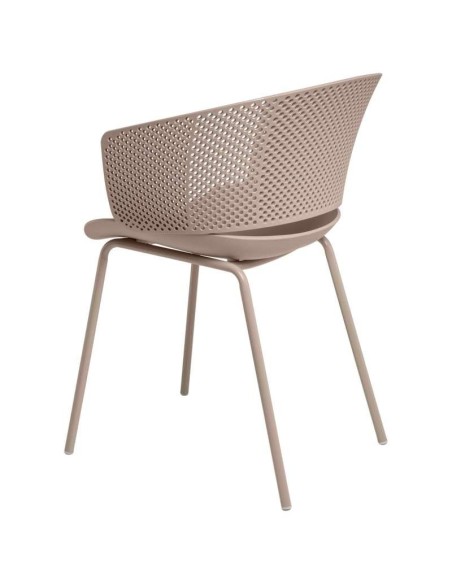 Silla RUMMELS, Polipropileno / Metal Beige - Vackart