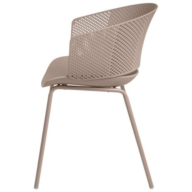 Silla RUMMELS, Polipropileno / Metal Beige - Vackart