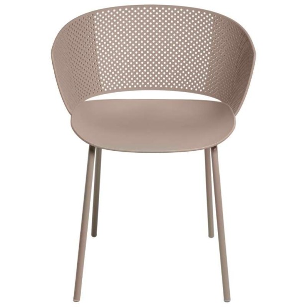 Silla RUMMELS, Polipropileno / Metal Beige - Vackart