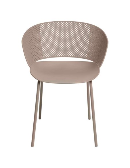 Silla RUMMELS, Polipropileno / Metal Beige - Vackart