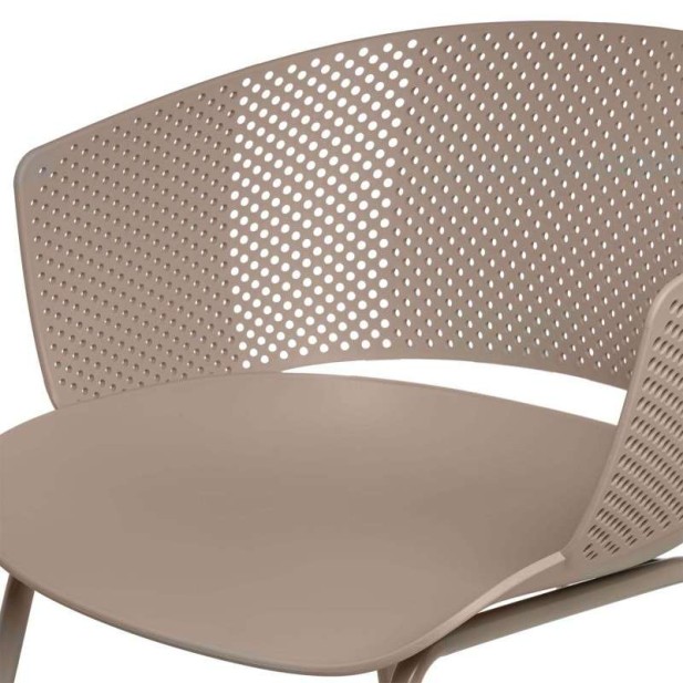 Silla RUMMELS, Polipropileno / Metal Beige - Vackart