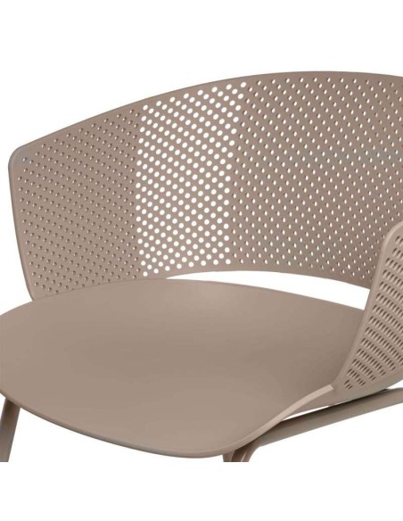 Silla RUMMELS, Polipropileno / Metal Beige - Vackart