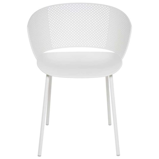 Silla RUMMELS, Polipropileno / Metal Blanco - Vackart