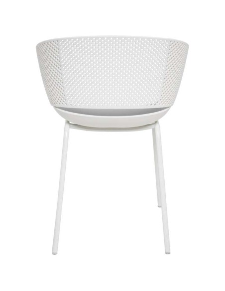 Silla RUMMELS, Polipropileno / Metal Blanco - Vackart