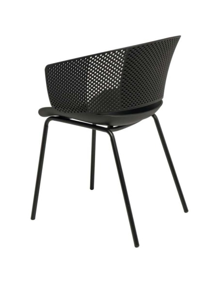 Silla RUMMELS, Polipropileno / Metal Negro - Vackart