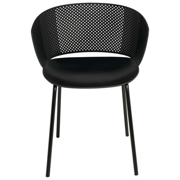 Silla RUMMELS, Polipropileno / Metal Negro - Vackart