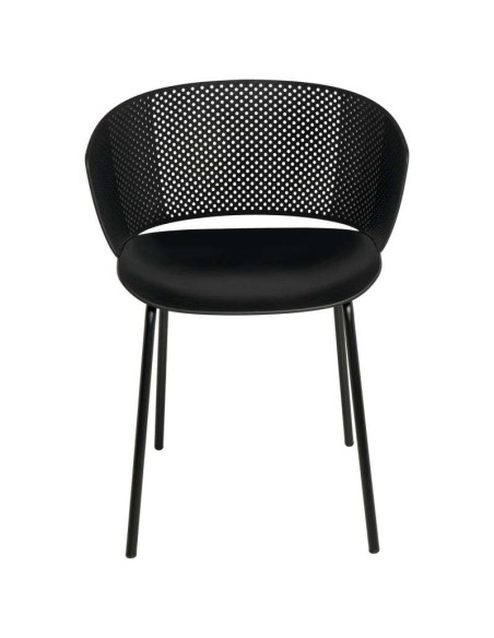 Silla RUMMELS, Polipropileno / Metal Negro - Vackart
