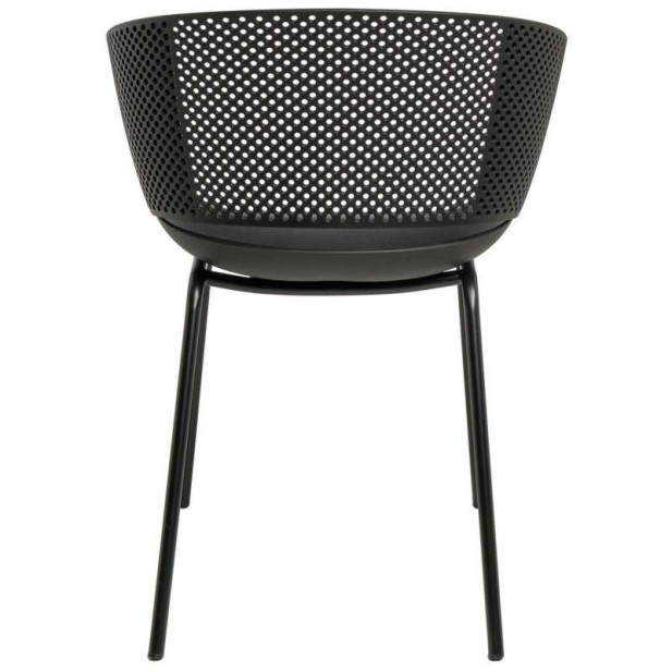 Silla RUMMELS, Polipropileno / Metal Negro - Vackart