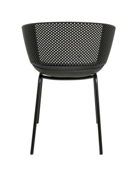 Silla RUMMELS, Polipropileno / Metal Negro - Vackart
