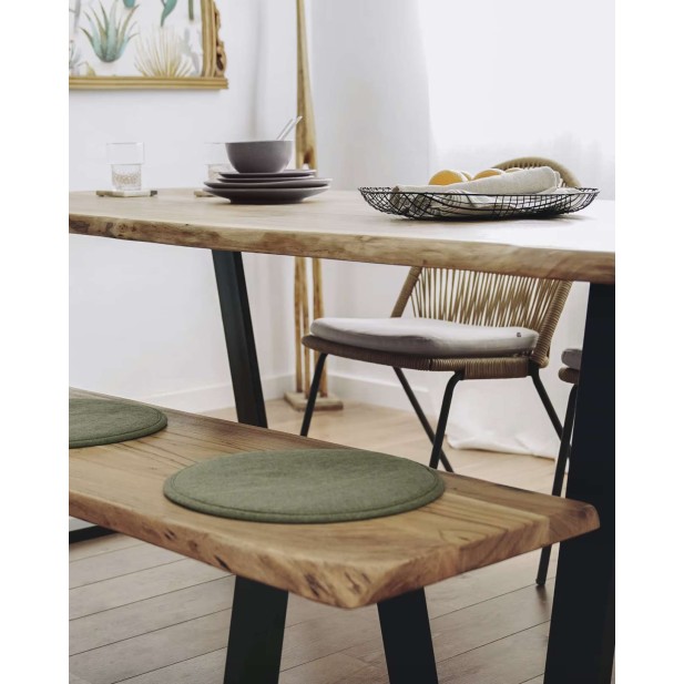 Cojín SILKE, Textil Verde - Kave Home. AA0345VE06. Vackart Cojín SILKE, Textil Verde - Kave Home. AA0345VE06. Vackart