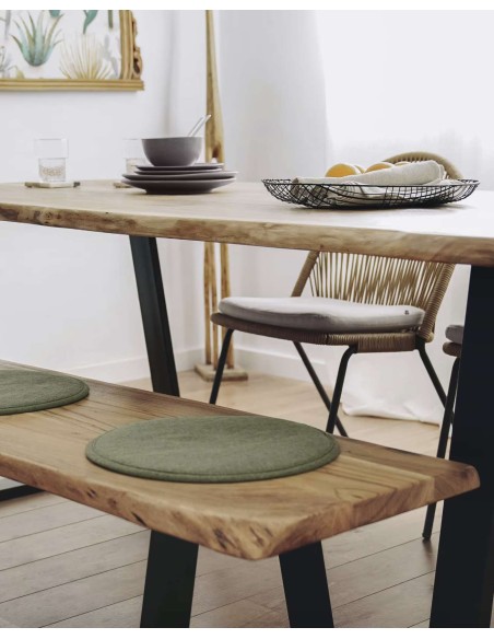 Cojín SILKE, Textil Verde - Kave Home. AA0345VE06. Vackart