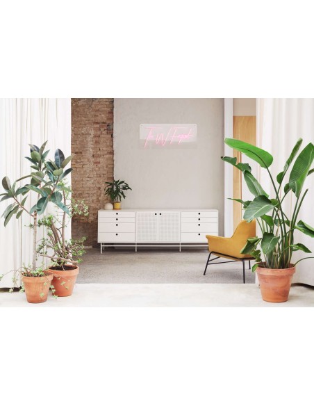 Aparador PUNTO 212x47cm, DM / Metal Blanco - Teulat. Vackart