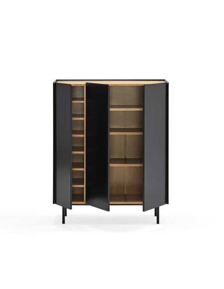 Aparador con Botellero ARISTA Alto 120 cm, Negro - Teulat. Vackart