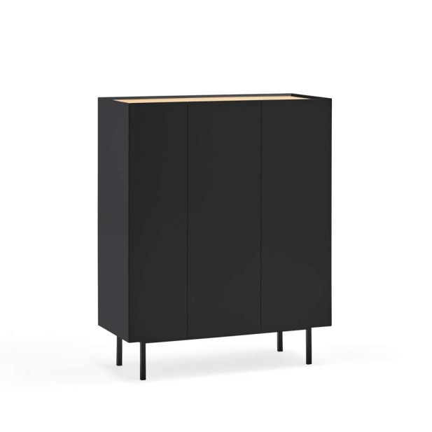 Aparador con Botellero ARISTA Alto 120 cm, Negro - Teulat. Vackart