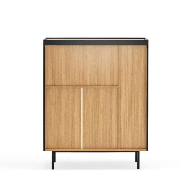 Aparador con Botellero ARISTA Alto 120 cm, Negro - Teulat. Vackart