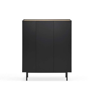 Aparador con Botellero ARISTA Alto 120 cm, Negro - Teulat. Los modernos y más exclusivos muebles de diseño nórdico, solo en Vackart tu tienda de diseño online.