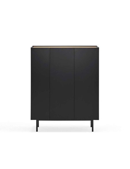 Aparador con Botellero ARISTA Alto 120 cm, Negro - Teulat. Vackart